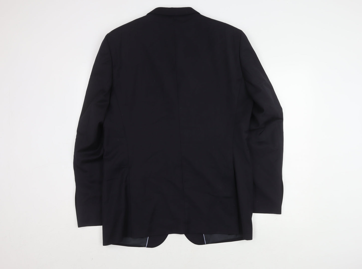 Zara Men's Black Blazer Size 44 Two-Button Formal