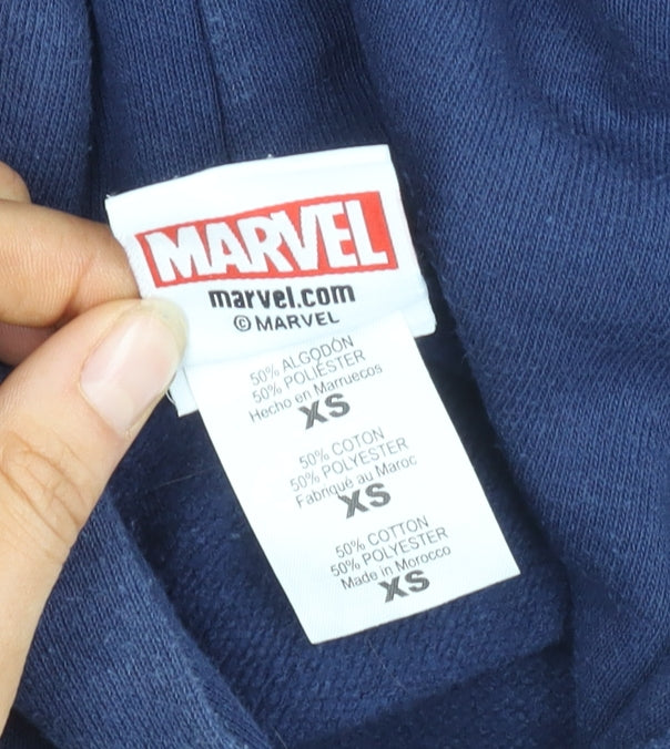 Marvel Men's XS Blue Pullover Hoodie