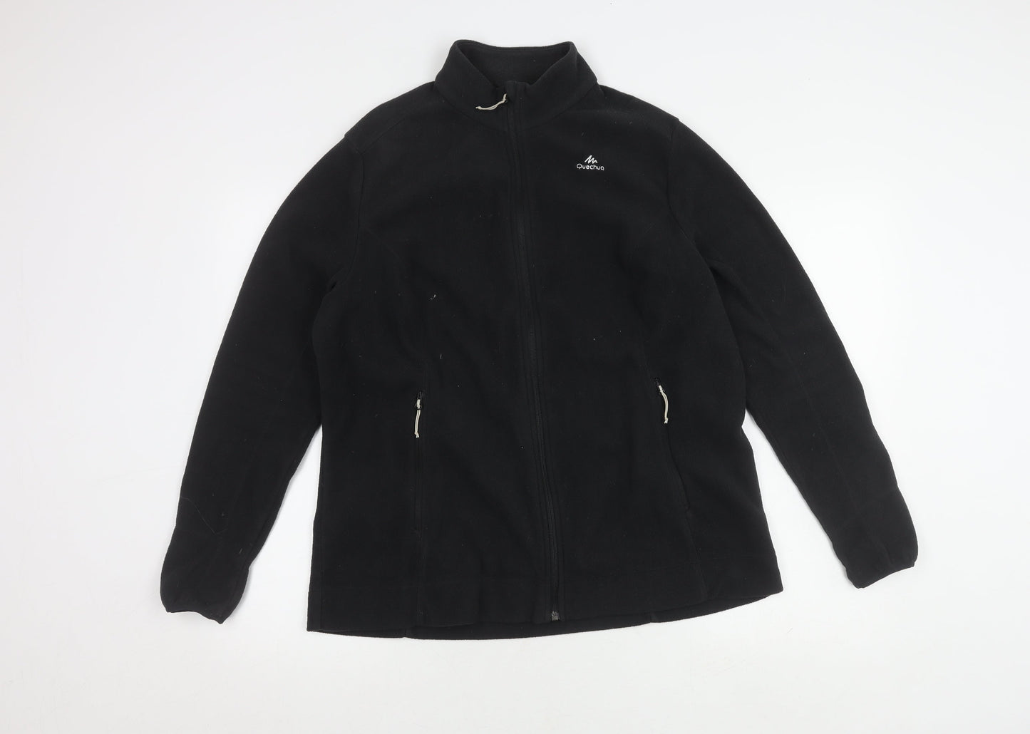 Quechua Black Fleece Jacket XL Unisex Outdoor Full Zip