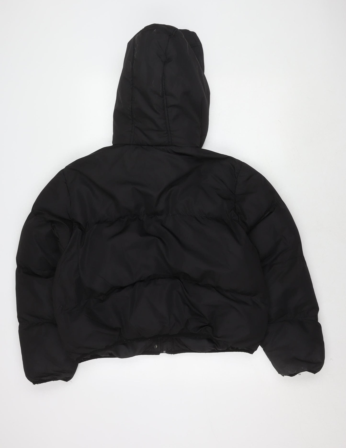 Brave Soul Women's Black Puffer Jacket M Winter Hooded