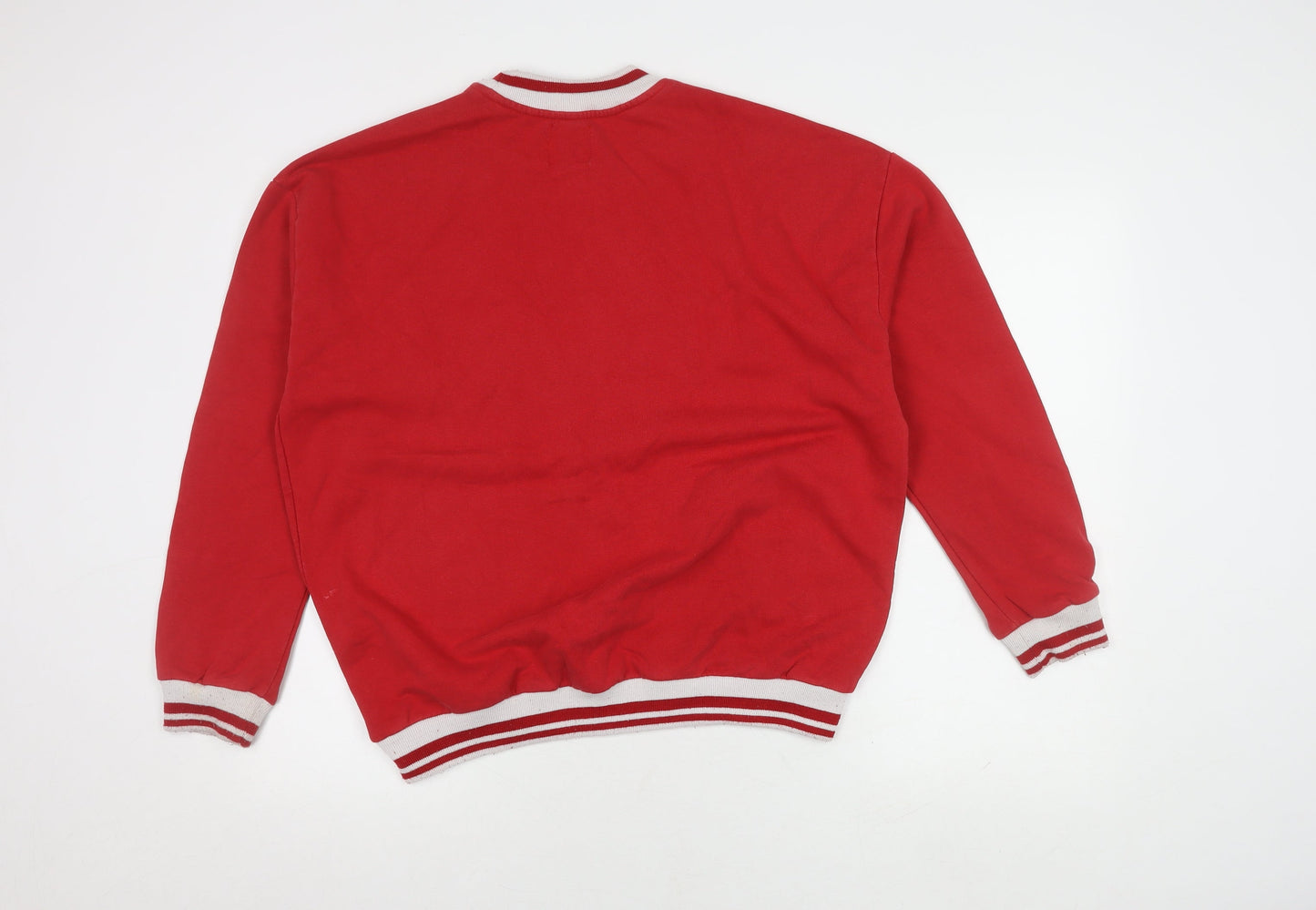 Pull & Bear Unisex Red Pullover Sweatshirt M