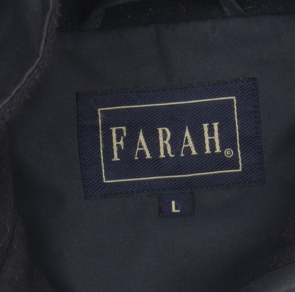 Farah Men's Blue Full Zip Basic Jacket Size L