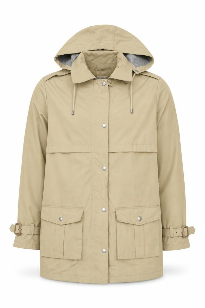 GAP Men's Beige Hooded Parka Jacket Size L