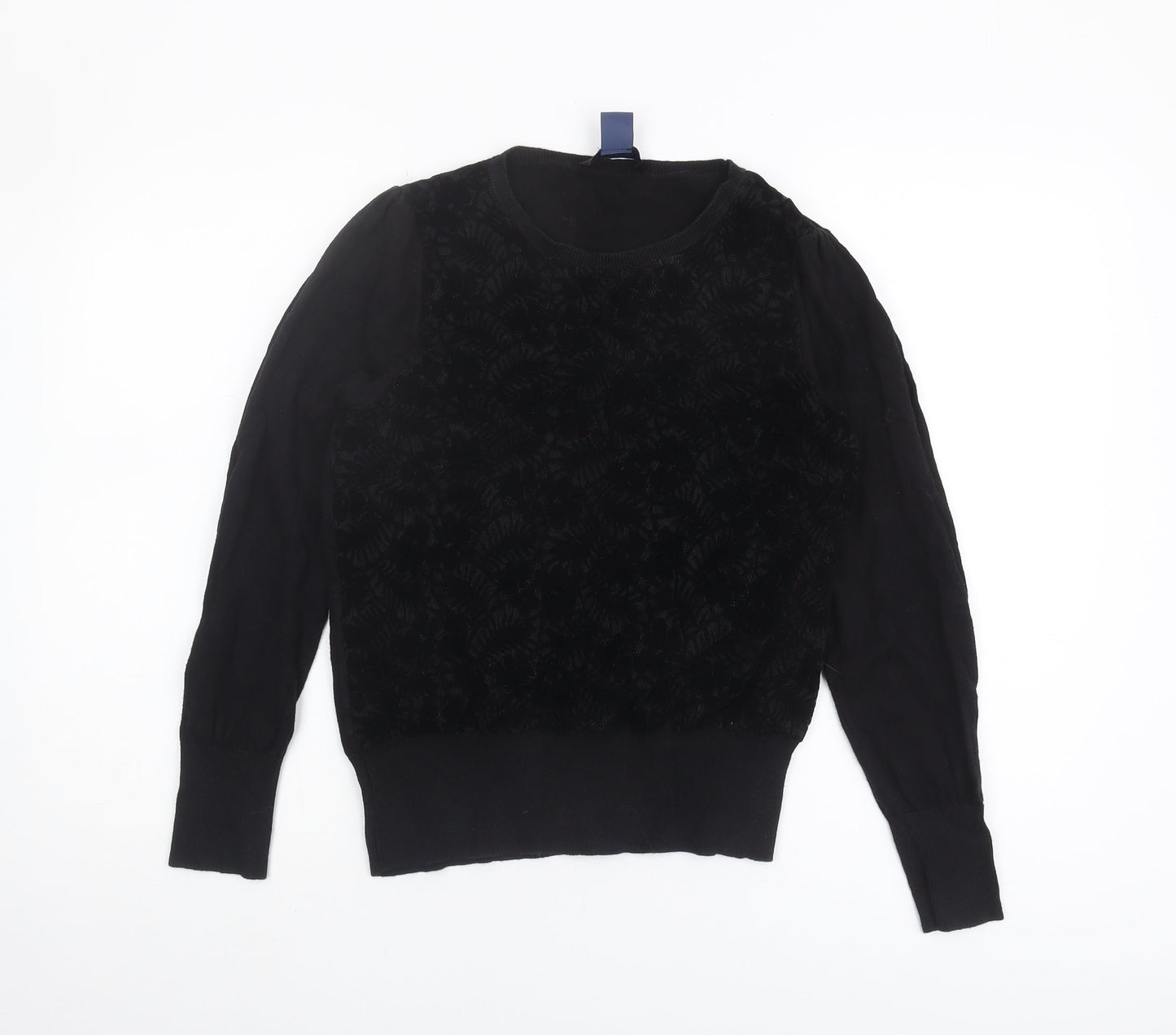 Oasis Women’s Black Pullover Jumper, Crew Neck, Size S