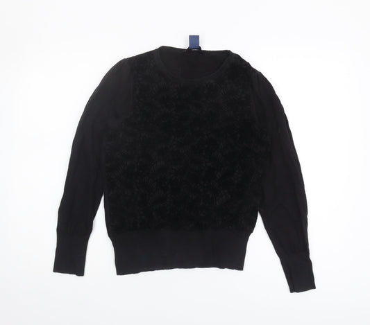 Oasis Women’s Black Pullover Jumper, Crew Neck, Size S