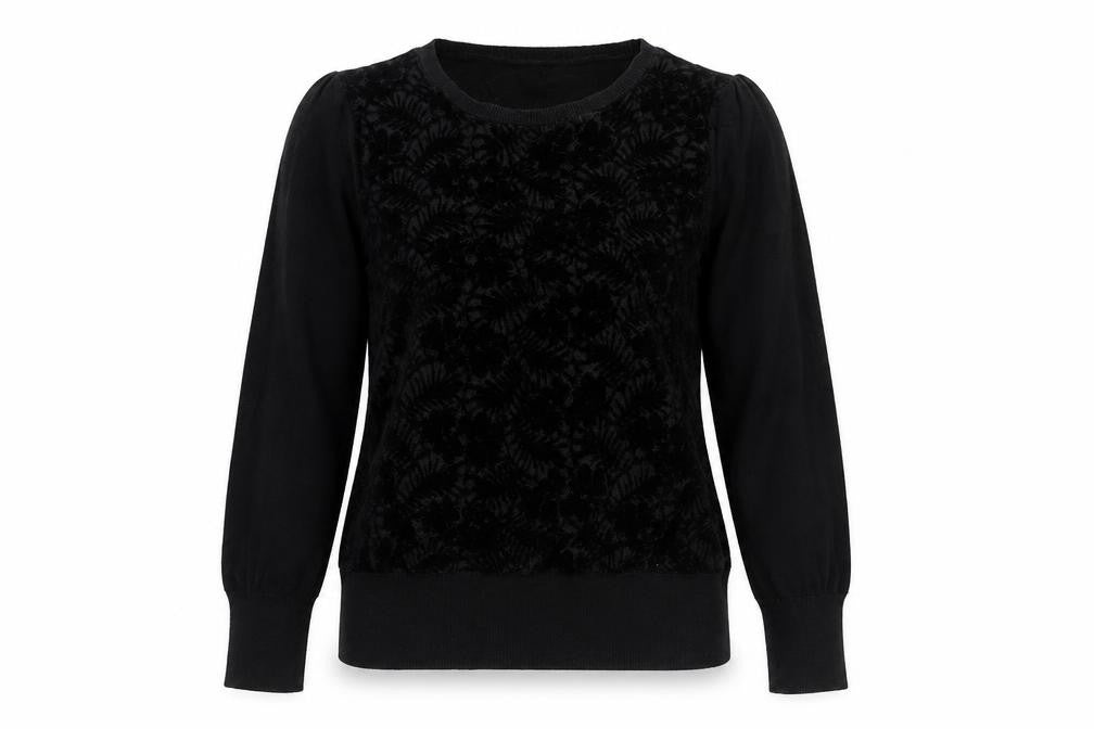 Oasis Women’s Black Pullover Jumper, Crew Neck, Size S
