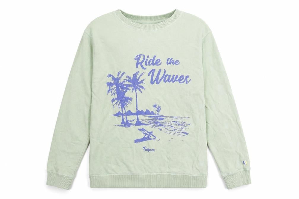 Fatface Girls Green Pullover Graphic Print Sweatshirt 12-13
