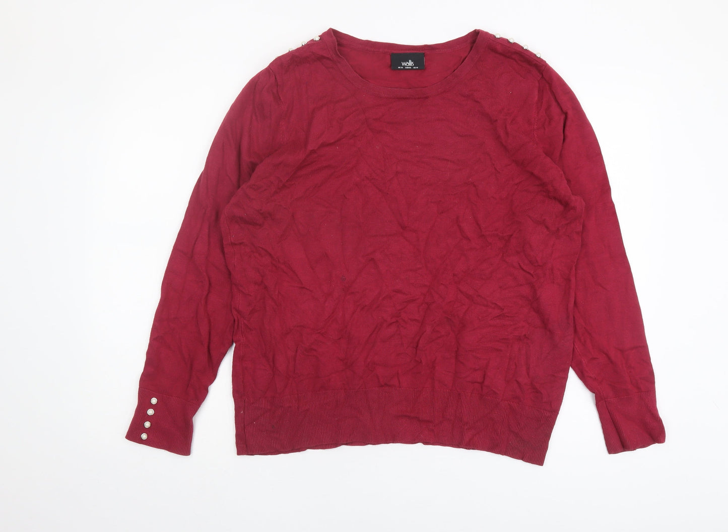 Wallis Women's Red Pullover Jumper Size 18