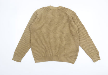 P.G. Womens Field Beige V-Neck Pullover Jumper, S