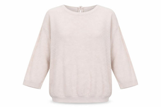 Wallis Women's Beige Pullover Jumper M, Round Neck, 3/4 Sleeve