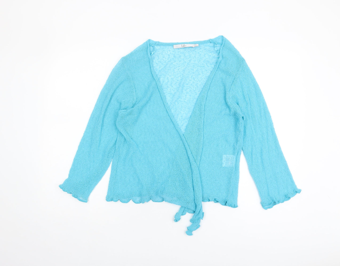 Isle Women's Blue Wrap Jumper L