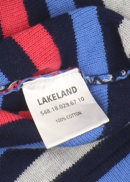 Lakeland Women's Multicoloured Striped Jumper Size 10
