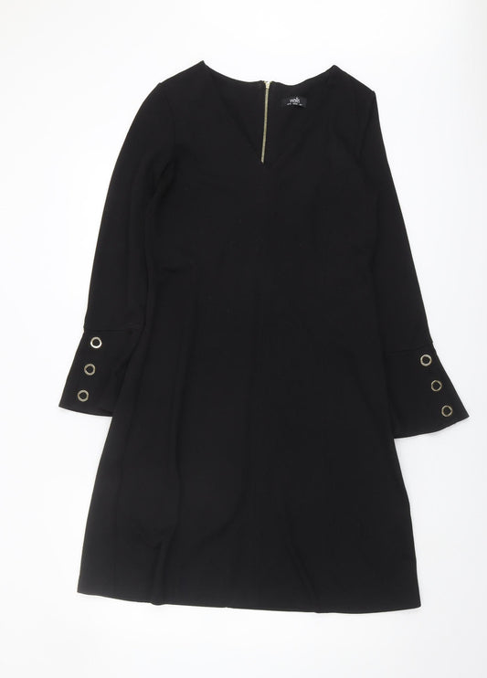 Wallis Women's Black Long Sleeve Dress, Size 10