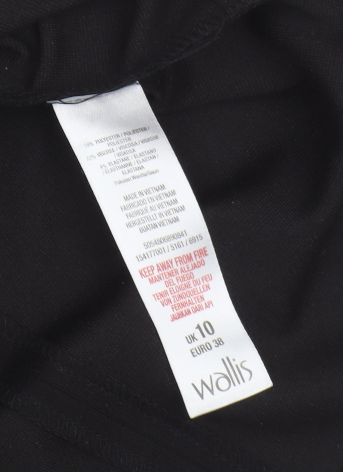 Wallis Women's Black Long Sleeve Dress, Size 10