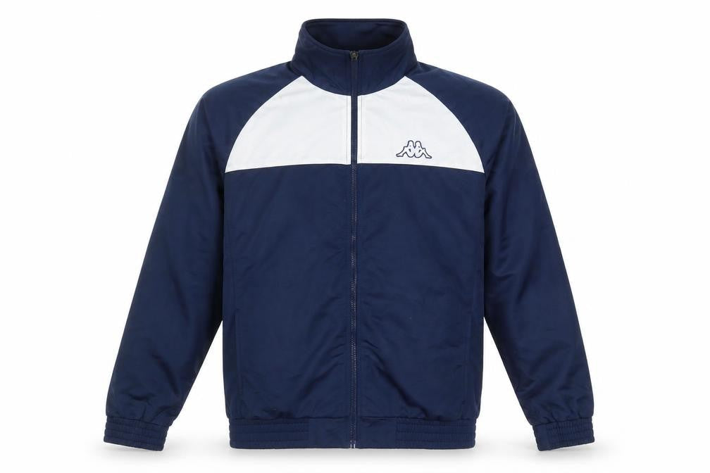 Kappa Men's Blue Basic Jacket M - Casual, Full Zip, Logo