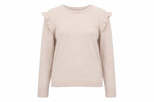 Massimo Dutti Women's Beige Pullover Jumper, Size L