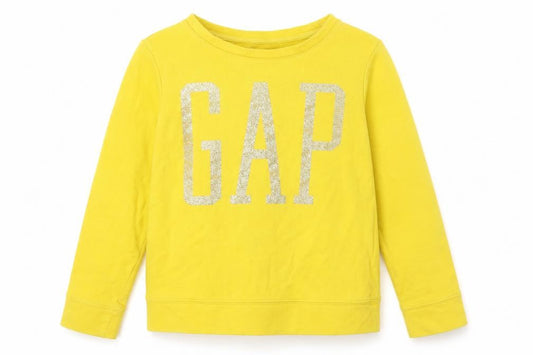 GAP Girls Yellow XL Sweatshirt, Pullover, Logo Accent