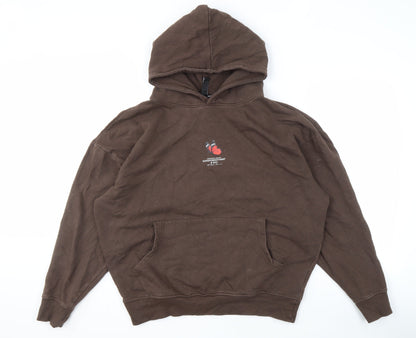Good Womens For Nothing Brown Pullover Hoodie, Size S,