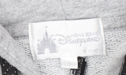 Preloved Disney Women's Grey S Minnie Mouse Full Zip Hoodie - Label