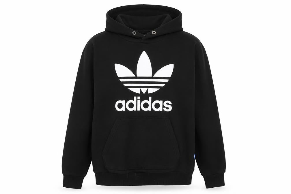 Adidas Men's Black XS Pullover Hoodie with Logo