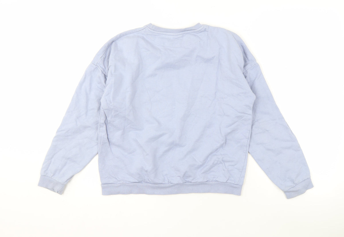 Disney Girls Blue Mickey Mouse Sweatshirt 12-13 Years Pullover
