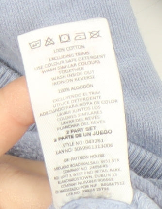 Close-up detail of Disney girls’ blue mickey mouse sweatshirt 12-13 years pullover