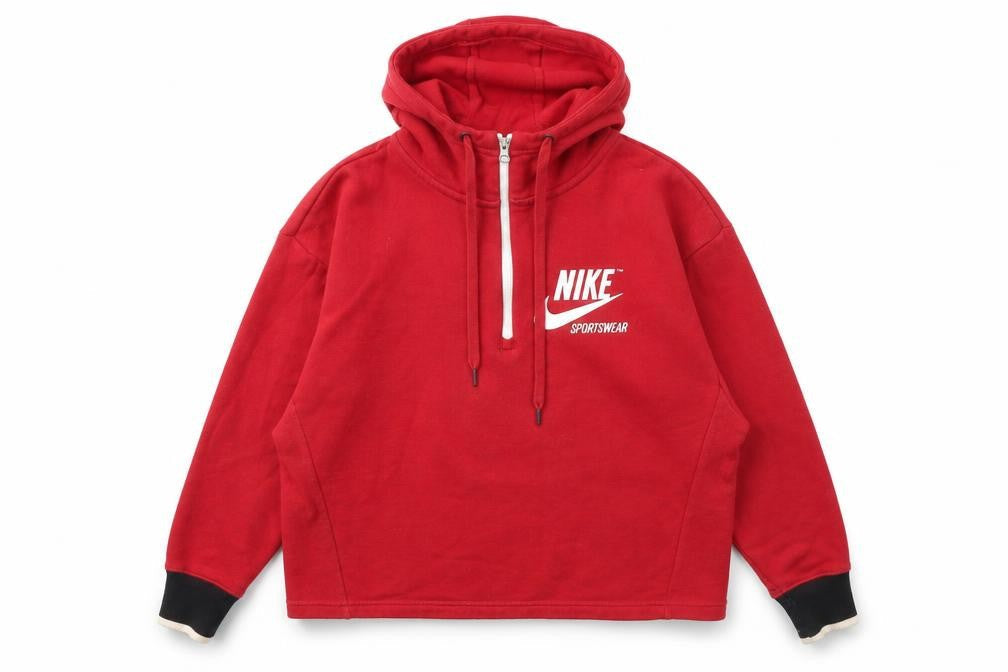 Nike Unisex Red XS Pullover Hoodie with Logo