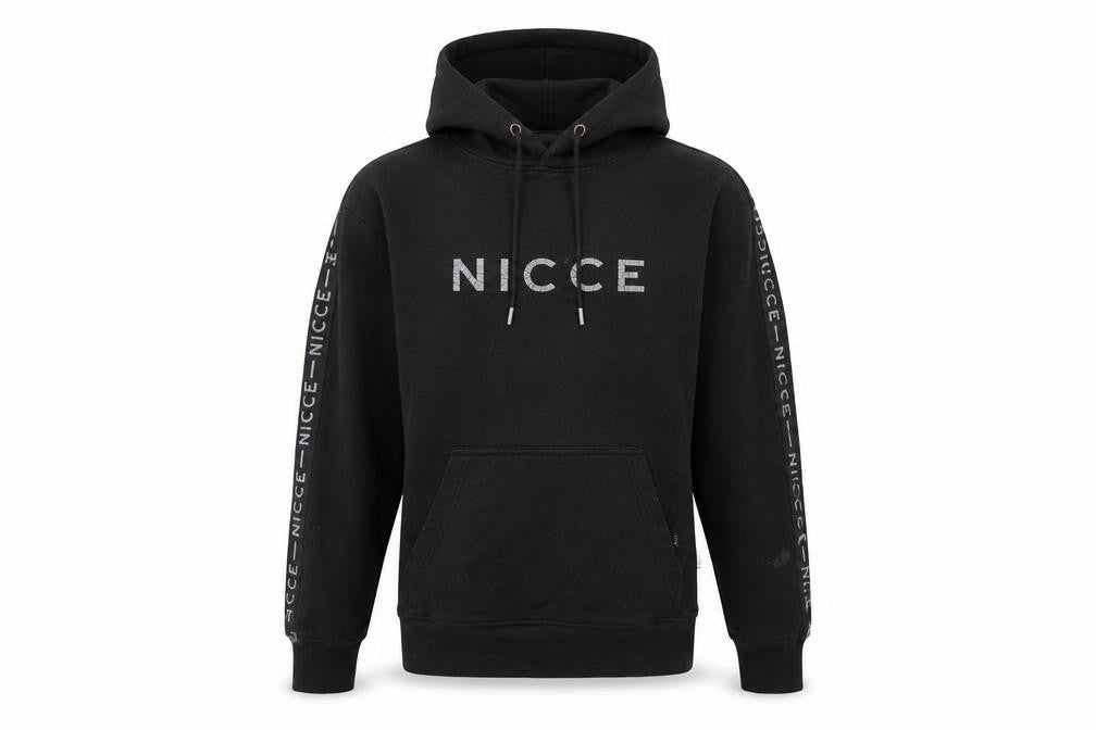 NICCE Men's Black S Pullover Hoodie, Graphic Print