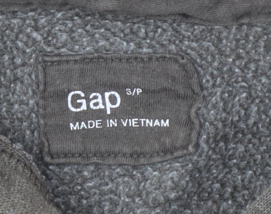 Gap Men's Grey Fleece Full Zip Hoodie Size S
