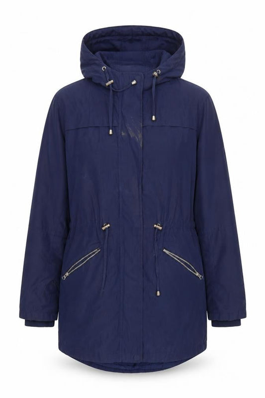 Oasis Women's Blue Anorak Jacket, Size S, Hooded Casual