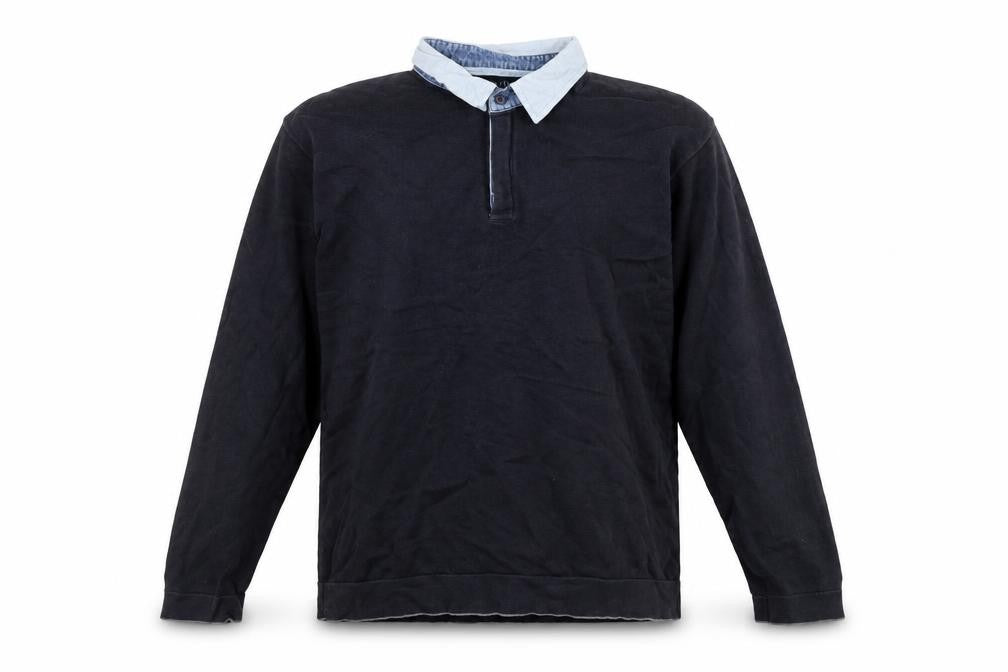 Marks & Spencer Men's Black Henley Jumper XL