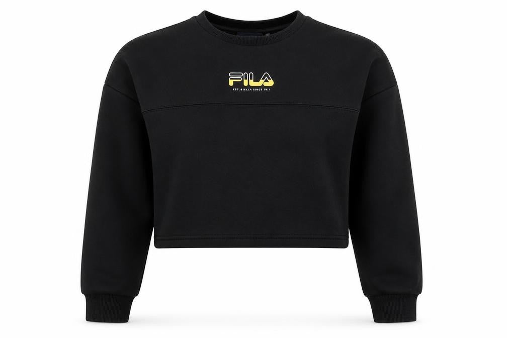 FILA Women's Black XS Pullover Sweatshirt Logo