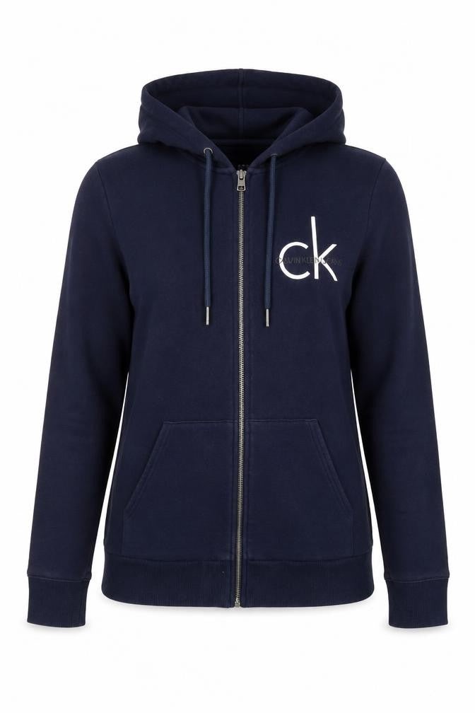Calvin Klein Jeans Women's Blue XS Full Zip Hoodie