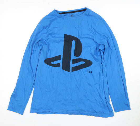 PlayStation Boys Blue 12-13 Years Graphic Long Sleeve Top
