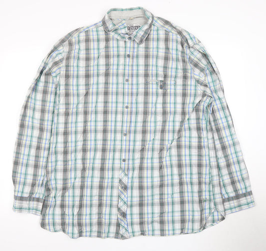 Mantomy Men's Green Plaid 2XL Casual Long Sleeve Shirt