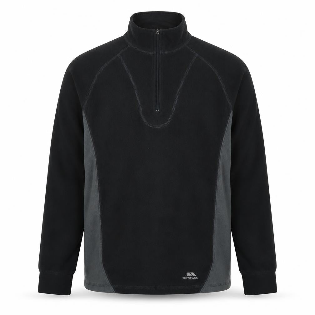 Trespass Men’s Black Fleece Sweatshirt, Size S, Logo Accent