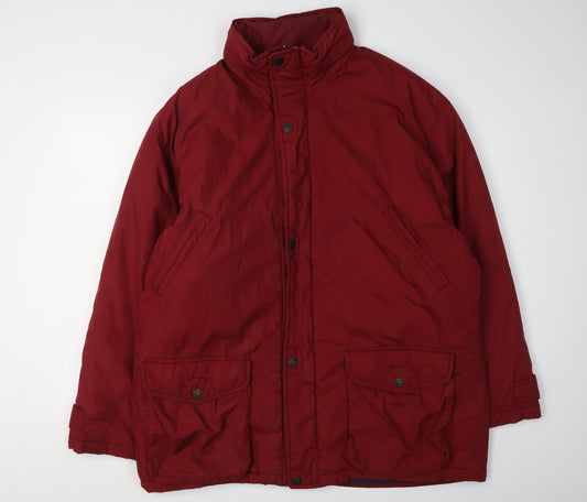 St Michael Men's Red XL Basic Jacket with Pockets