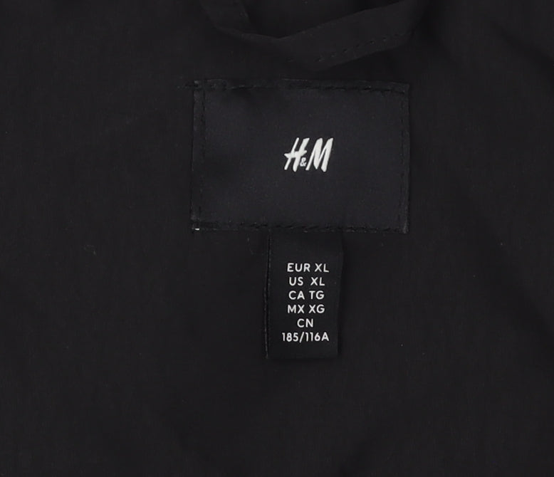 H&M Men's Black Zip Jacket XL Casual