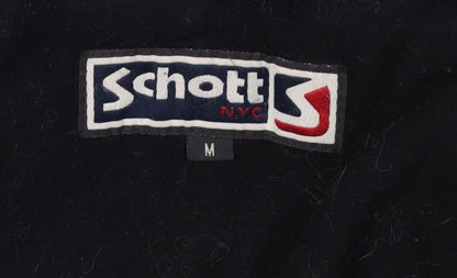 Schott NYC Men's Green Parka Jacket M Zipped Pockets