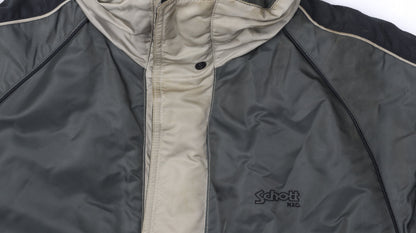 Schott NYC Men's Green Parka Jacket M Zipped Pockets