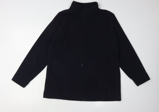 EWM Women's Black Basic Jacket, Size M, Full Zip Casual