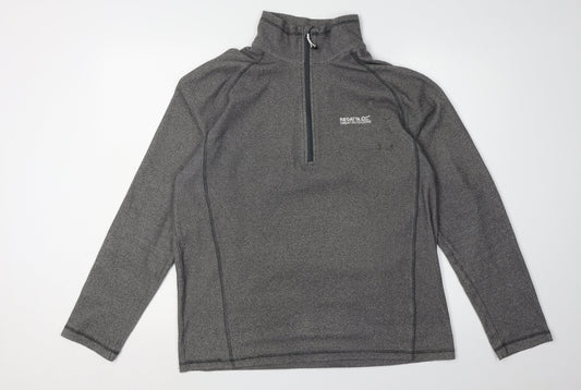 Regatta Men's Grey 1/4 Zip Fleece Sweatshirt L