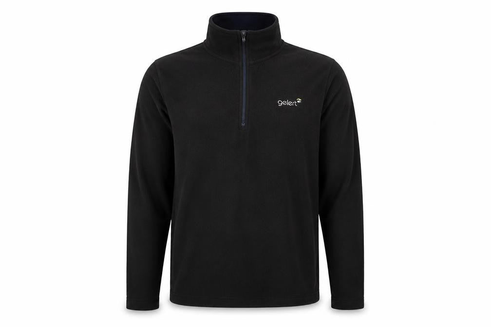 Gelert Men's Black Fleece Pullover, M, Mock Neck, Outdoor Ready