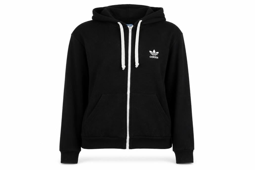 Adidas Unisex Black Full Zip Hoodie, Size L