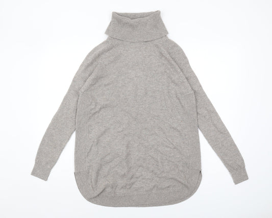 Warehouse Women's Grey Roll Neck Pullover Jumper Size 10