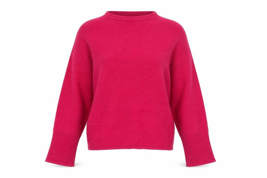 Warehouse Women's Pink High Neck Jumper Size 10