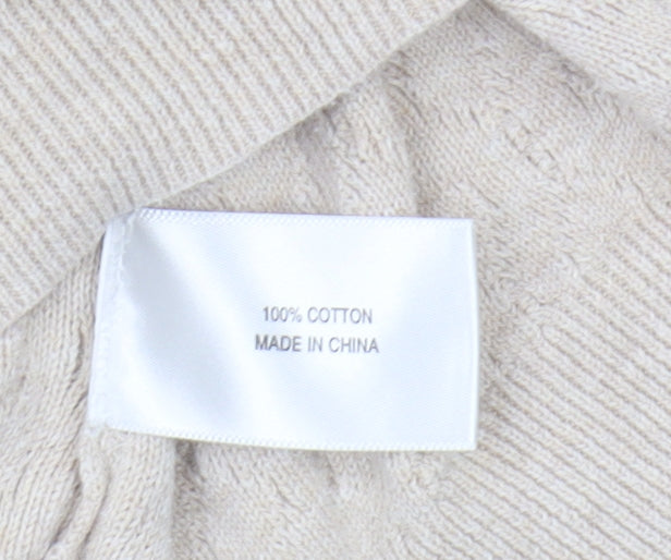 CC Women's Beige Cable-Knit Pullover Jumper - L