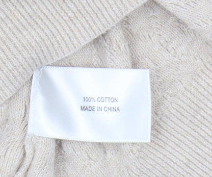 Country Casuals Women's Beige Cable-Knit Pullover Jumper - L
