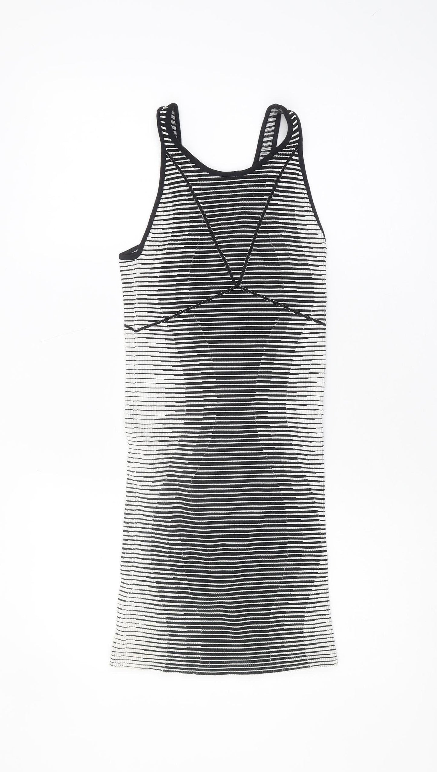 BCBGeneration Women’s Black White Striped Tank Dress XS