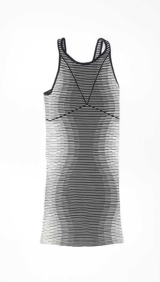 BCBGeneration Women’s Black White Striped Tank Dress XS